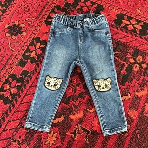 12-18 month HM cheetah knee patch jeans